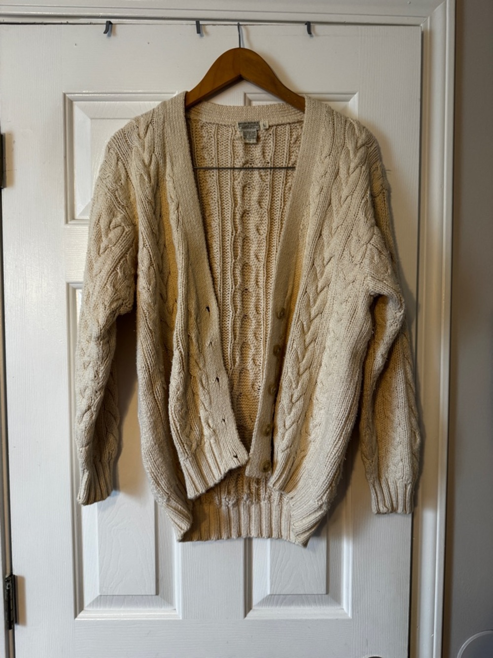 Vintage Banana Republic Safari & Travel Co Cable Knit Cardigan Size Large